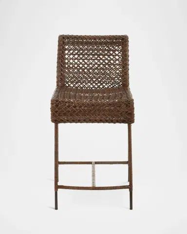 Arteriors Cameron Rattan Counter Stool, 25" | Thumbnail 2 Arteriors Cameron Rattan Counter Stool, 25" | Thumbnail 2