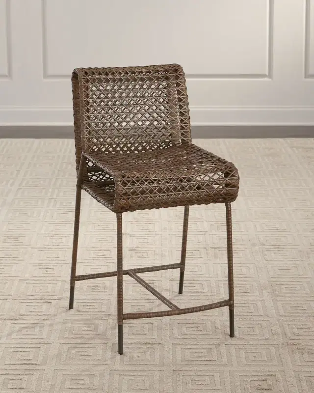 Cameron Rattan Counter Stool, 25" Cameron Rattan Counter Stool, 25"