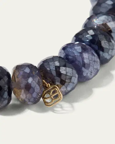 Sydney Evan Medium Love Script on 10mm Iolite Bracelet | Thumbnail 4 Sydney Evan Medium Love Script on 10mm Iolite Bracelet | Thumbnail 4