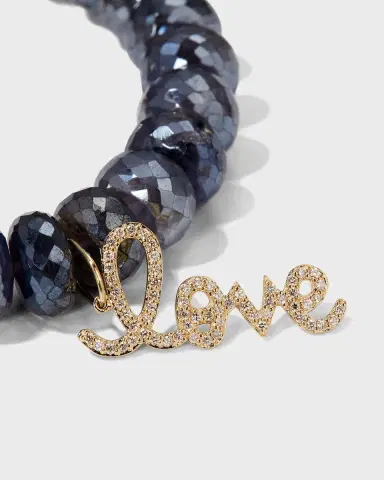 Sydney Evan Medium Love Script on 10mm Iolite Bracelet | Thumbnail 6 Sydney Evan Medium Love Script on 10mm Iolite Bracelet | Thumbnail 6