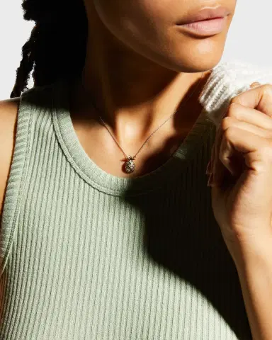 Roberto Coin Pineapple Tiny Treasures Necklace with Diamonds | Thumbnail 1 Roberto Coin Pineapple Tiny Treasures Necklace with Diamonds | Thumbnail 1