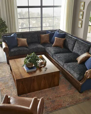 Old Hickory Tannery Brazos Left Return Sectional Sofa | Thumbnail 3 Old Hickory Tannery Brazos Left Return Sectional Sofa | Thumbnail 3