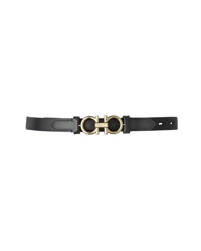 Gancini-Buckle Leather Rolo Belt Gancini-Buckle Leather Rolo Belt