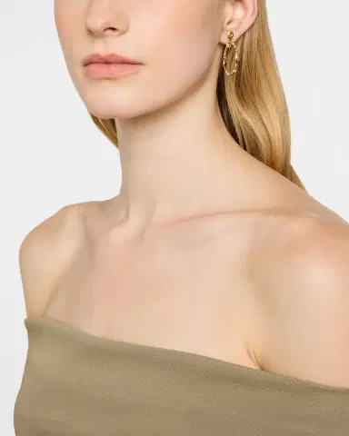 Debra Navarro Pathway 18K Yellow Gold Small Oval Dangle Earrings with Multi-Color Diamonds | Thumbnail 1 Debra Navarro Pathway 18K Yellow Gold Small Oval Dangle Earrings with Multi-Color Diamonds | Thumbnail 1