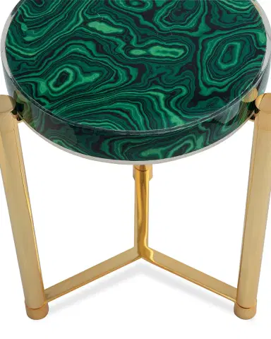 Port 68 Malachite Style Gold Accent Table | Thumbnail 3 Port 68 Malachite Style Gold Accent Table | Thumbnail 3