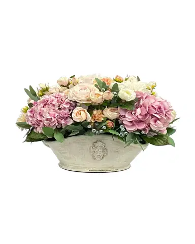Winward Home Hydrangea Dahlia Rose Faux Floral Arrangement in Basket | Thumbnail 2 Winward Home Hydrangea Dahlia Rose Faux Floral Arrangement in Basket | Thumbnail 2