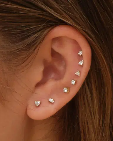 Jennifer Meyer Heart-Cut Diamond Stud Earring, Single | Thumbnail 2 Jennifer Meyer Heart-Cut Diamond Stud Earring, Single | Thumbnail 2