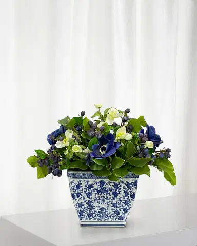 Winward Home Faux Anemones and Mulberries in Pot | Thumbnail 1 Winward Home Faux Anemones and Mulberries in Pot | Thumbnail 1