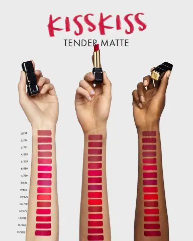 Guerlain KissKiss Tender 16-Hour Comfort Lightweight Luminous Matte Lipstick | Thumbnail 3 Guerlain KissKiss Tender 16-Hour Comfort Lightweight Luminous Matte Lipstick | Thumbnail 3