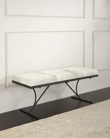 Jamie Young Kai Hairhide Bench - 50" | Thumbnail 1 Jamie Young Kai Hairhide Bench - 50" | Thumbnail 1
