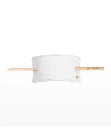 Balmain Hair Leather Hair Barrette | Thumbnail 3 Balmain Hair Leather Hair Barrette | Thumbnail 3
