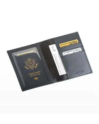 Royce New York Personalized Leather RFID-Blocking Passport Wallet with Vaccine Card Pocket | Thumbnail 3 Royce New York Personalized Leather RFID-Blocking Passport Wallet with Vaccine Card Pocket | Thumbnail 3
