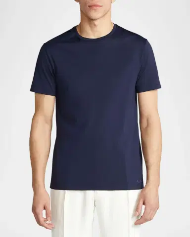 Ralph Lauren Purple Label Men's Short-Sleeve Crewneck T-Shirt | Thumbnail 4 Ralph Lauren Purple Label Men's Short-Sleeve Crewneck T-Shirt | Thumbnail 4