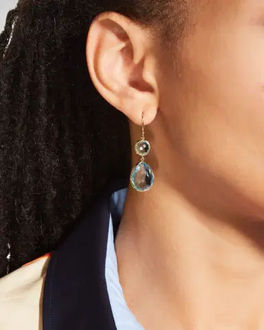 Ippolita Rock Candy Snowman Teardrop Earrings in 18K Gold | Thumbnail 1 Ippolita Rock Candy Snowman Teardrop Earrings in 18K Gold | Thumbnail 1