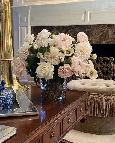 Winward Home Cafe Au Lait Combo Faux Flowers in Vase | Thumbnail 1 Winward Home Cafe Au Lait Combo Faux Flowers in Vase | Thumbnail 1