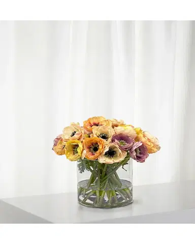 Winward Home Mix Anemone Faux Flowers w/ Vase | Thumbnail 2 Winward Home Mix Anemone Faux Flowers w/ Vase | Thumbnail 2