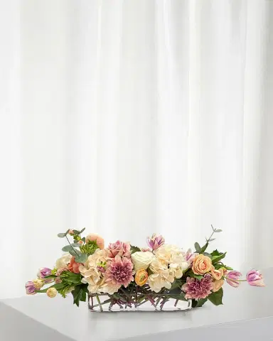 Winward Home Cafe Au Lait Combo Faux Flowers in Vase | Thumbnail 1 Winward Home Cafe Au Lait Combo Faux Flowers in Vase | Thumbnail 1