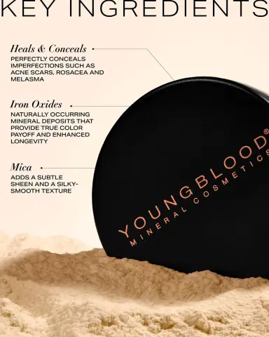 Youngblood Mineral Cosmetics Natural Loose Mineral Foundation, 0.35 oz. | Thumbnail 4 Youngblood Mineral Cosmetics Natural Loose Mineral Foundation, 0.35 oz. | Thumbnail 4