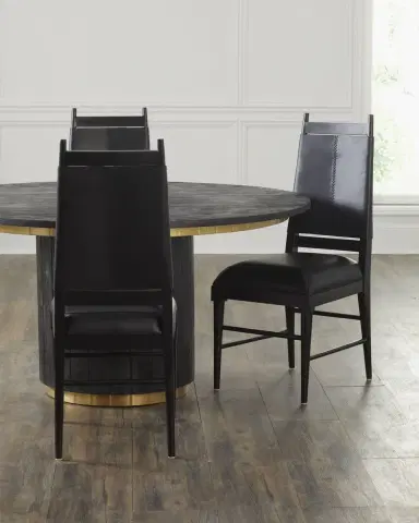 Arteriors Keegan Leather Dining Chair | Thumbnail 5 Arteriors Keegan Leather Dining Chair | Thumbnail 5