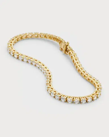 Neiman Marcus Diamonds 18K Yellow Gold GH/SI Diamond 4-Prong Bracelet, 7"L, 4.48tcw | Thumbnail 2 Neiman Marcus Diamonds 18K Yellow Gold GH/SI Diamond 4-Prong Bracelet, 7"L, 4.48tcw | Thumbnail 2