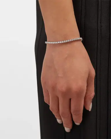 Neiman Marcus Diamonds 18K White Gold GH/SI Round Diamond 4-Prong Bracelet | Thumbnail 2 Neiman Marcus Diamonds 18K White Gold GH/SI Round Diamond 4-Prong Bracelet | Thumbnail 2