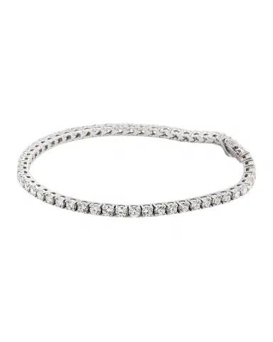 Neiman Marcus Diamonds 18K White Gold GH/SI Round Diamond 4-Prong Bracelet | Thumbnail 1 Neiman Marcus Diamonds 18K White Gold GH/SI Round Diamond 4-Prong Bracelet | Thumbnail 1