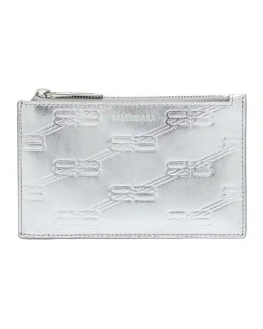 Balenciaga Men 's Embossed Monogram Long Coin And Card Holder In Box | Thumbnail 1 Balenciaga Men 's Embossed Monogram Long Coin And Card Holder In Box | Thumbnail 1