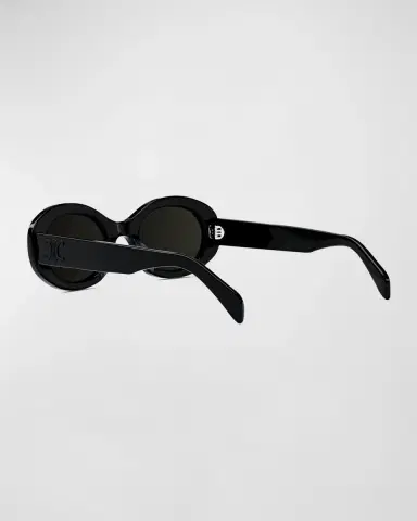 CELINE Triomphe Logo Oval Acetate Sunglasses | Thumbnail 2 CELINE Triomphe Logo Oval Acetate Sunglasses | Thumbnail 2