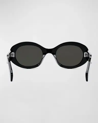 CELINE Triomphe Logo Oval Acetate Sunglasses | Thumbnail 5 CELINE Triomphe Logo Oval Acetate Sunglasses | Thumbnail 5