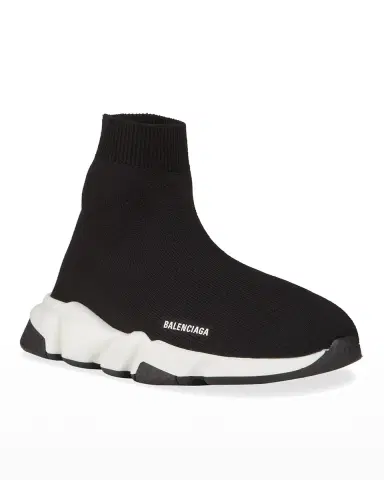 Balenciaga Kid 's Two-Tone Knit Sock Trainer Sneakers | Thumbnail 1 Balenciaga Kid 's Two-Tone Knit Sock Trainer Sneakers | Thumbnail 1