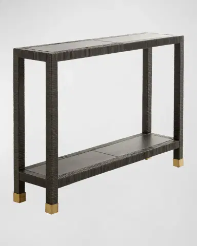 Arteriors Oswald Leather Console | Thumbnail 2 Arteriors Oswald Leather Console | Thumbnail 2