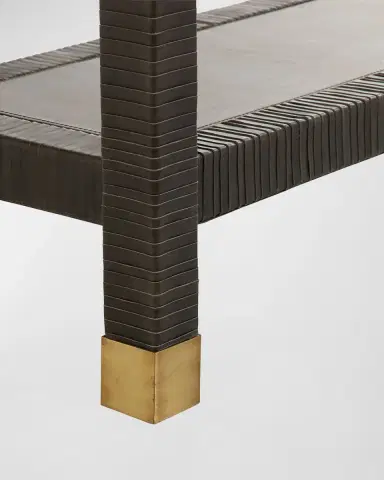 Arteriors Oswald Leather Console | Thumbnail 4 Arteriors Oswald Leather Console | Thumbnail 4
