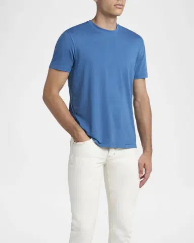 Tom Ford Men's Lyocell-Cotton Crewneck T-Shirt | Thumbnail 3 Tom Ford Men's Lyocell-Cotton Crewneck T-Shirt | Thumbnail 3