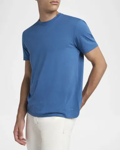 Tom Ford Men's Lyocell-Cotton Crewneck T-Shirt | Thumbnail 4 Tom Ford Men's Lyocell-Cotton Crewneck T-Shirt | Thumbnail 4