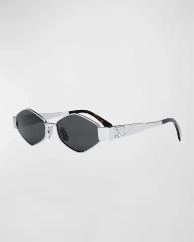 Celine Triomphe Round Metal & Acetate Sunglasses | Thumbnail 4 Celine Triomphe Round Metal & Acetate Sunglasses | Thumbnail 4