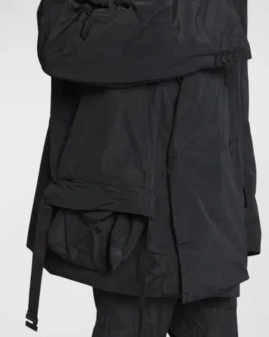 Balenciaga Men 's Oversized Packable Taffeta Jacket | Thumbnail 5 Balenciaga Men 's Oversized Packable Taffeta Jacket | Thumbnail 5