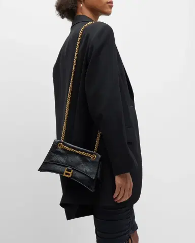 Balenciaga Crush Small Crinkled Leather Shoulder Bag | Thumbnail 2 Balenciaga Crush Small Crinkled Leather Shoulder Bag | Thumbnail 2