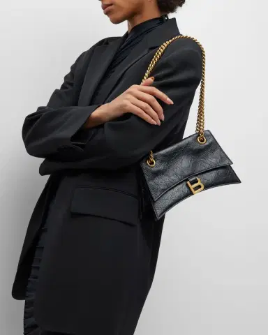 Balenciaga Crush Small Crinkled Leather Shoulder Bag | Thumbnail 4 Balenciaga Crush Small Crinkled Leather Shoulder Bag | Thumbnail 4