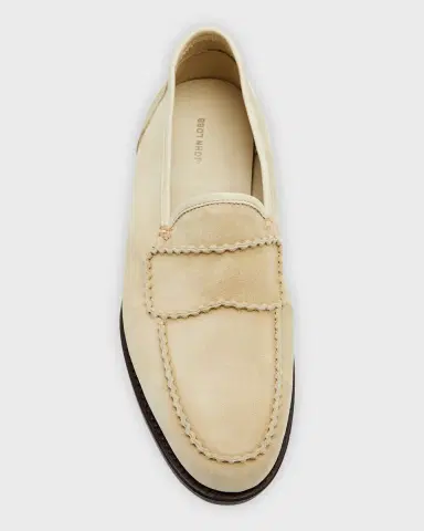 John Lobb Men's Bath Suede Penny Loafers | Thumbnail 3 John Lobb Men's Bath Suede Penny Loafers | Thumbnail 3