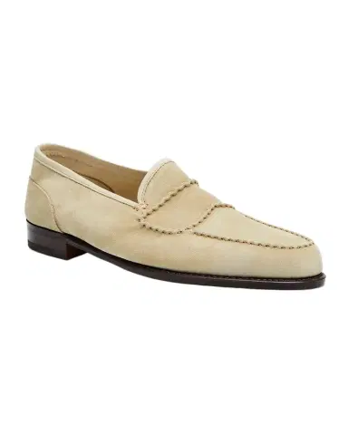 John Lobb Men's Bath Suede Penny Loafers | Thumbnail 1 John Lobb Men's Bath Suede Penny Loafers | Thumbnail 1