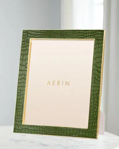 AERIN Classic Croc Leather Photo Frame | Thumbnail 1 AERIN Classic Croc Leather Photo Frame | Thumbnail 1