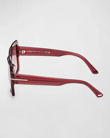 Tom Ford Kaya Beveled Acetate Square Sunglasses | Thumbnail 3 Tom Ford Kaya Beveled Acetate Square Sunglasses | Thumbnail 3