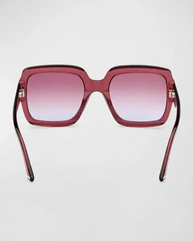 Tom Ford Kaya Beveled Acetate Square Sunglasses | Thumbnail 5 Tom Ford Kaya Beveled Acetate Square Sunglasses | Thumbnail 5
