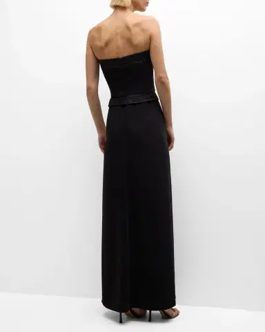 Emporio Armani Strapless Pleated Column Gown | Thumbnail 5 Emporio Armani Strapless Pleated Column Gown | Thumbnail 5