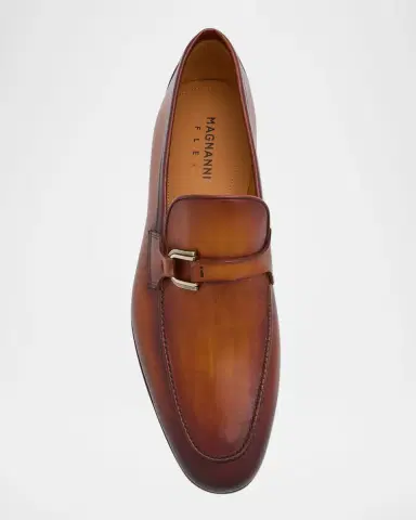 Magnanni Men's Silvano Apron Toe Bit Loafers | Thumbnail 5 Magnanni Men's Silvano Apron Toe Bit Loafers | Thumbnail 5
