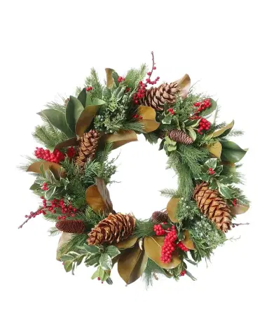 Winward Home 26" Holly Mix Pine Christmas Wreath | Thumbnail 1 Winward Home 26" Holly Mix Pine Christmas Wreath | Thumbnail 1