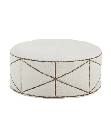 Old Hickory Tannery Studdington Nail-Trimmed Ottoman | Thumbnail 1 Old Hickory Tannery Studdington Nail-Trimmed Ottoman | Thumbnail 1