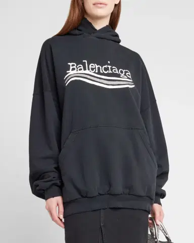 Balenciaga Hand-Drawn Political Campaign Oversized Hoodie | Thumbnail 4 Balenciaga Hand-Drawn Political Campaign Oversized Hoodie | Thumbnail 4