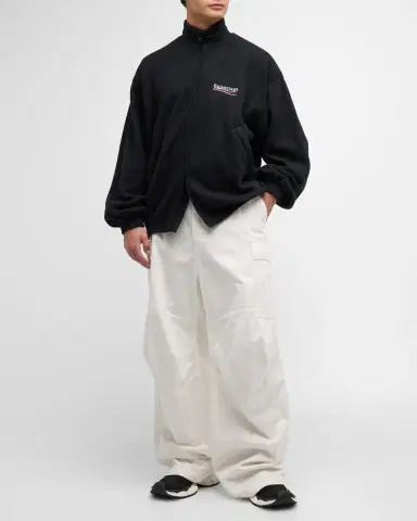 Balenciaga Men 's Political Campaign Zip-Up Jacket | Thumbnail 2 Balenciaga Men 's Political Campaign Zip-Up Jacket | Thumbnail 2