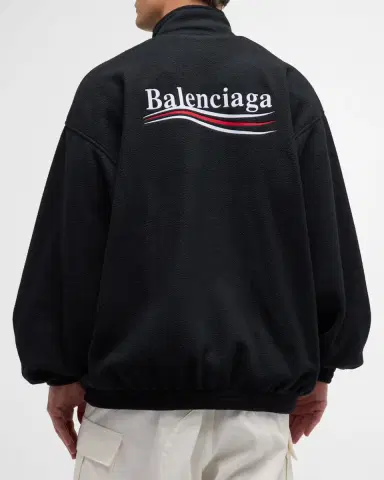Balenciaga Men 's Political Campaign Zip-Up Jacket | Thumbnail 3 Balenciaga Men 's Political Campaign Zip-Up Jacket | Thumbnail 3